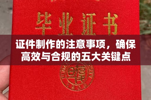 达川证件制作的注意事项，确保高效与合规的五大关键点