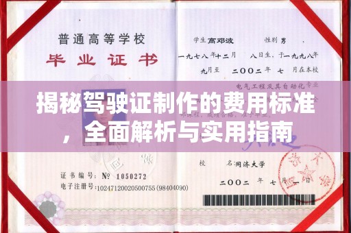 达川揭秘驾驶证制作的费用标准，全面解析与实用指南